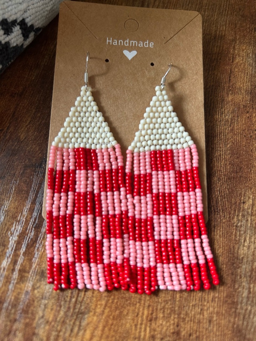 {Strawberry Patch} Handmade Beaded Earrings